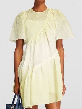 Sandro Light Washed Yellow Dress